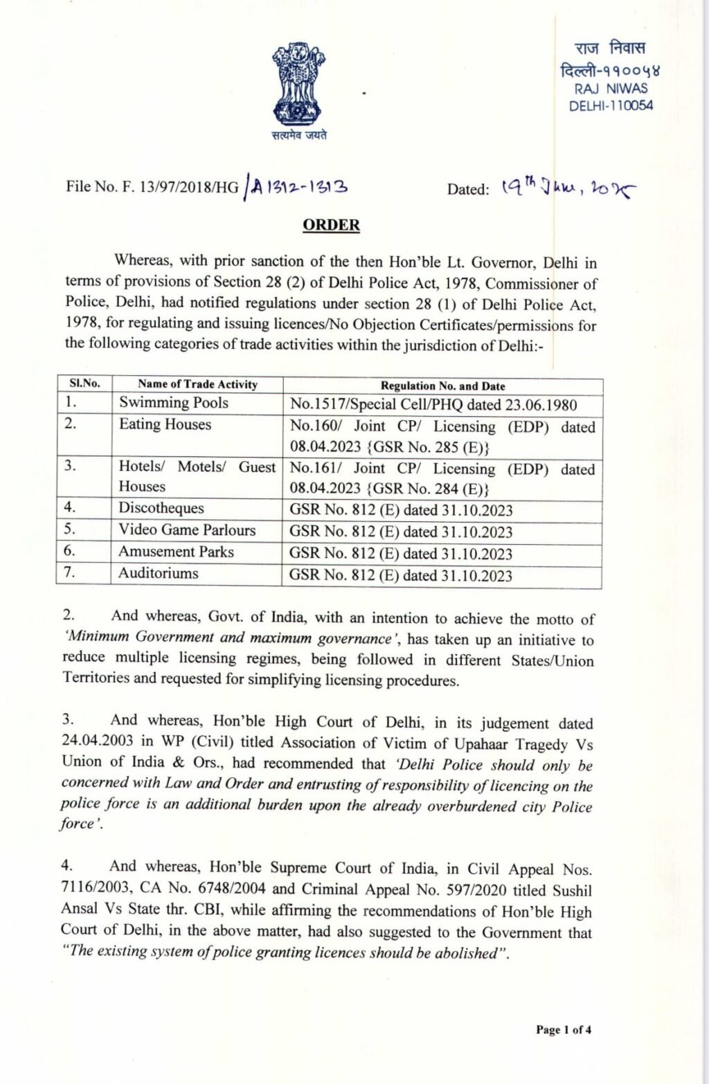 दिल्ली के LG विनय कुमार सक्सेना बड़ा फैसला । दिल्ली के LG विनय कुमार सक्सेना बड़ा फैसला ।