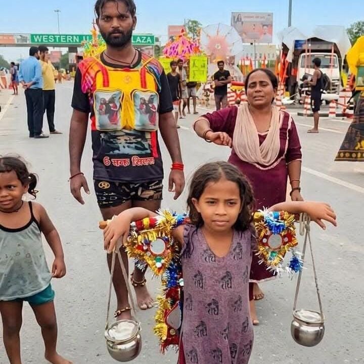 7 साल की शिवन्या ने हरिद्वार से उठाई कांवड़, भोली बोली शिव देते है शक्ति