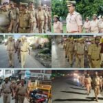 चुस्त-दुरुस्त सुरक्षा व्यवस्था के लिए कुशीनगर पुलिस का सघन फ्लैग मार्च, संदिग्धों की हुई चेकिंग ।