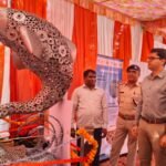 बिजनौर में डॉल्फिन डे पर जागरूकता कार्यक्रम, बच्चों ने बनाई पेंटिंग, इंदिरा पार्क में लगाई लोहे की डॉल्फिन।