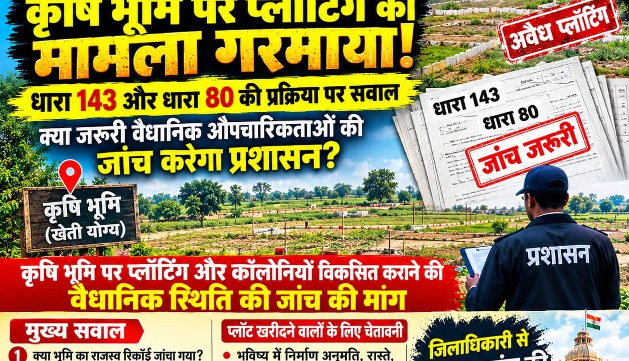 जाटोंवाला से बादशाही बाग तक कृषि भूमि पर प्लॉटिंग के मामले में उठे सवाल!*